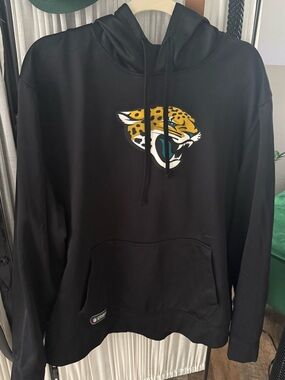 New Era Black Jacksonville Jaguars Crewneck Sweatshirt with Team Logo